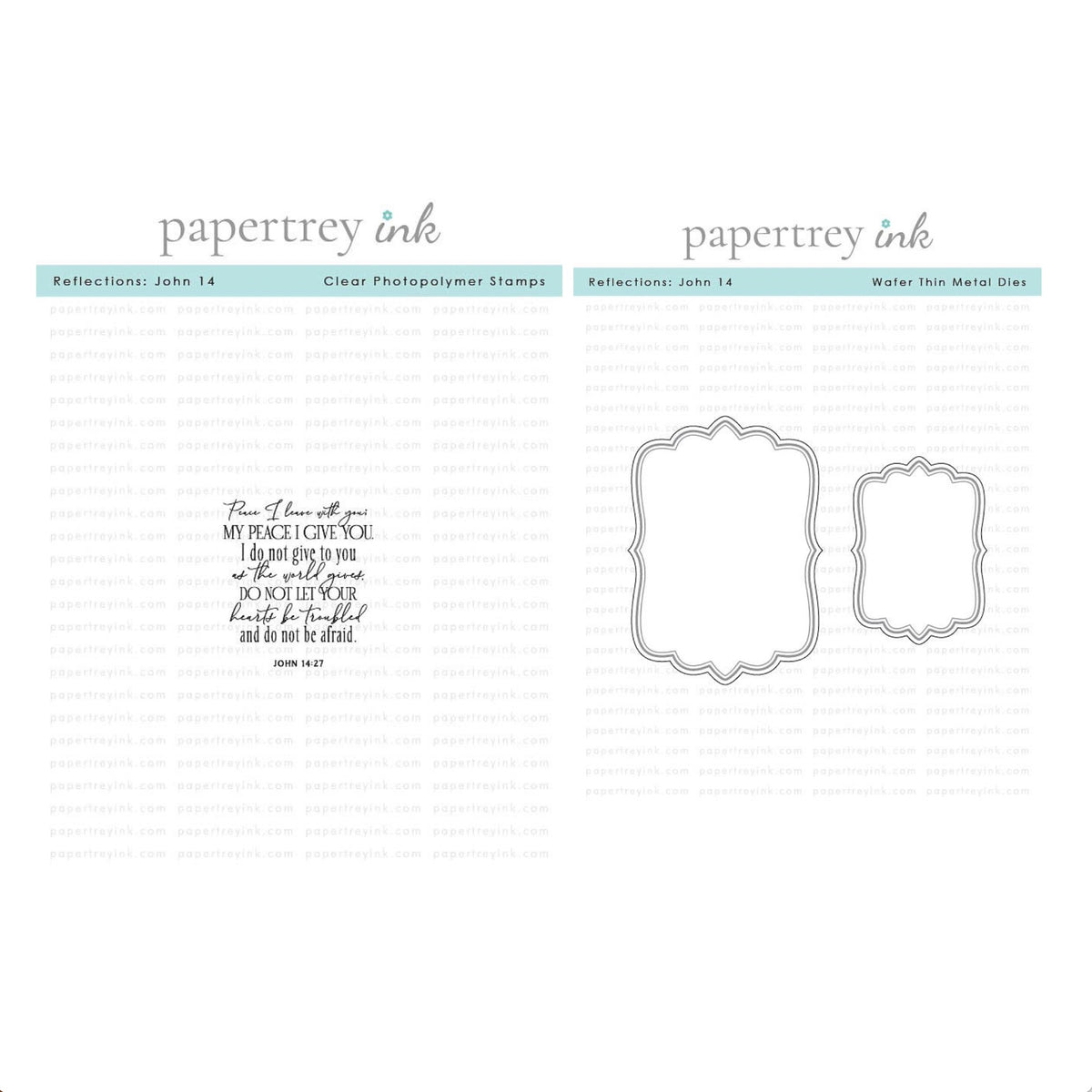 Papertrey Ink Reflections John 1:4 Clear Stamp and Die Set
