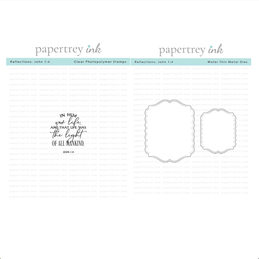 Papertrey Ink Reflections John 1:4 Clear Stamp and Die Set