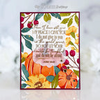 Papertrey Ink Reflections John 1:4 Clear Stamp and Die Set pumpkins card