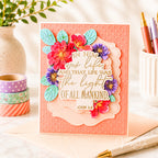 Papertrey Ink Reflections John 1:4 Dies pti-1111 polka dot background card