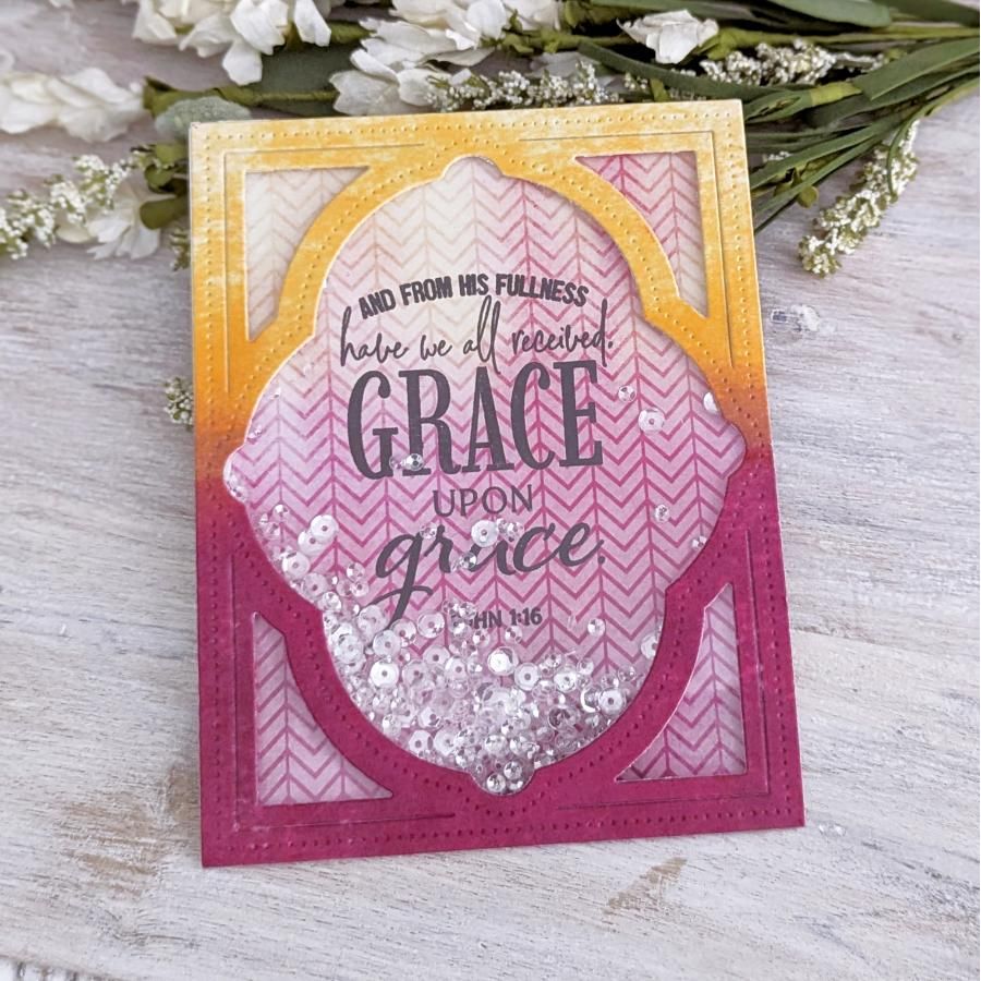 Papertrey Ink Reflections John 1 Clear Stamps 1904-06 shaker card