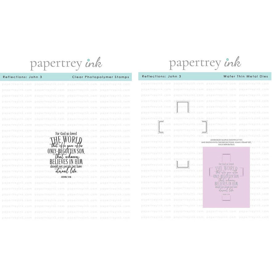 Papertrey Ink Reflections John 3 Clear Stamp and Die Set