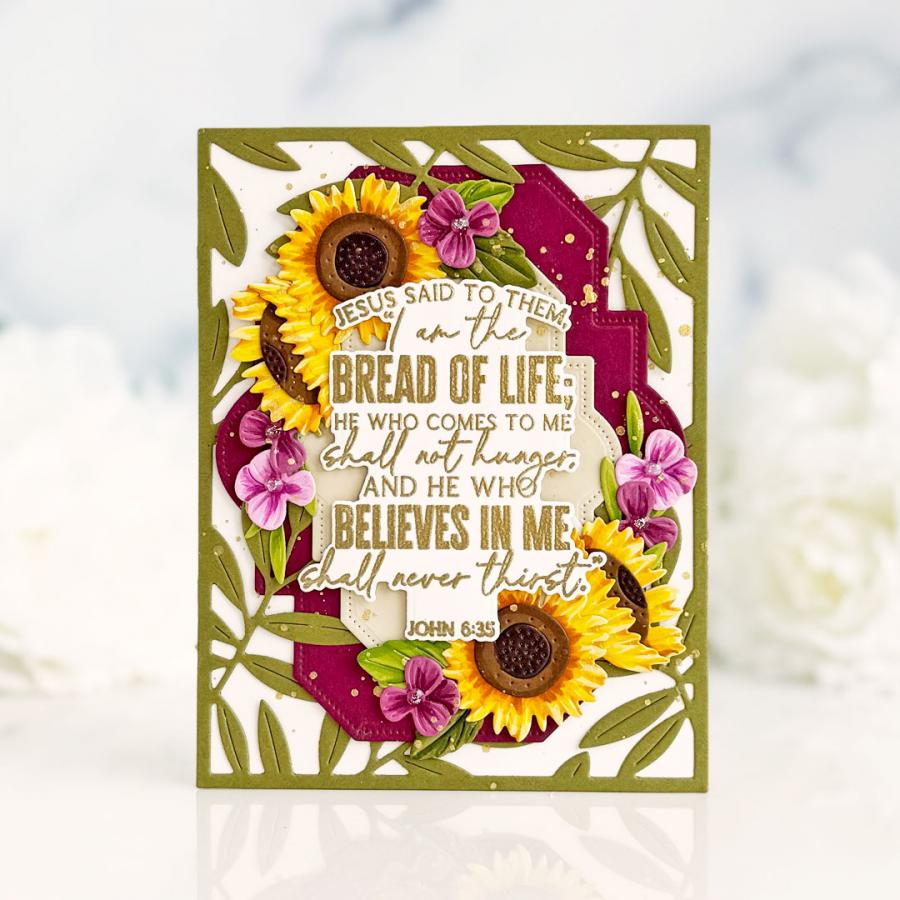 Papertrey Ink Reflections John 6 Clear Stamp 1663 flowers