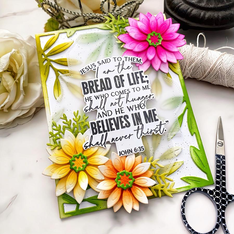 Papertrey Ink Reflections John 6 Clear Stamp and Die Set green