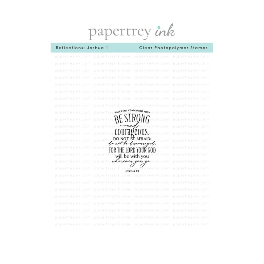 Papertrey Ink Reflections Joshua 1 Clear Stamp 1686