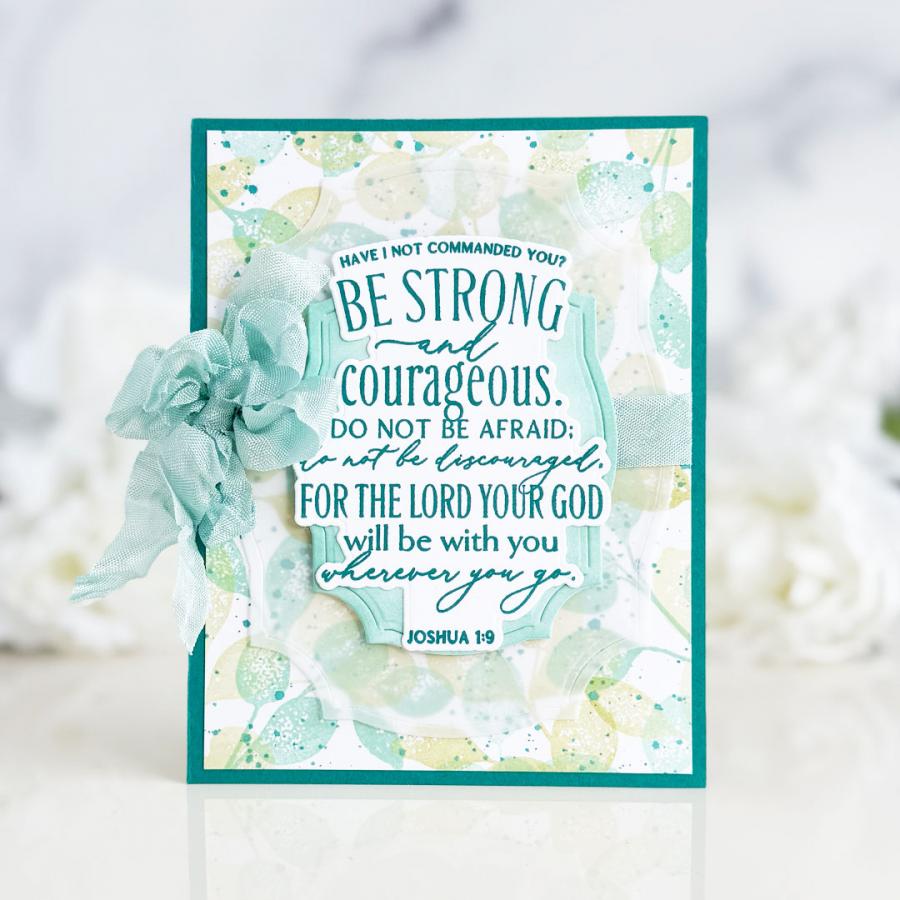 Papertrey Ink Reflections Joshua 1 Clear Stamp 1686 bow