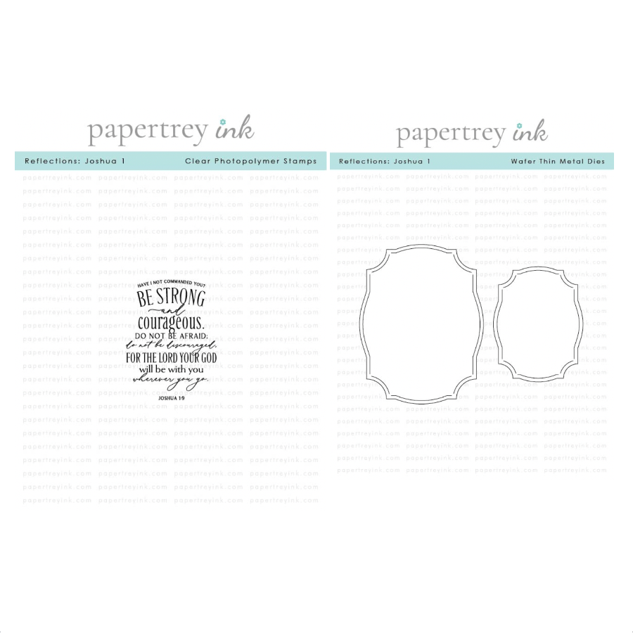 Papertrey Ink Reflections Joshua 1 Clear Stamp and Die Set