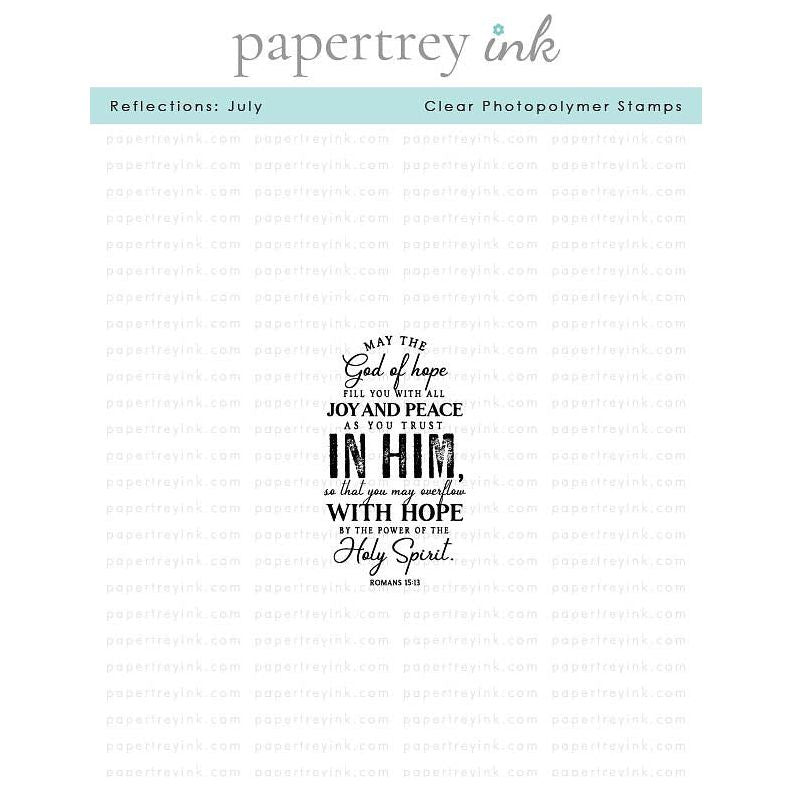 Papertrey Ink Reflections July Clear Stamp 1595