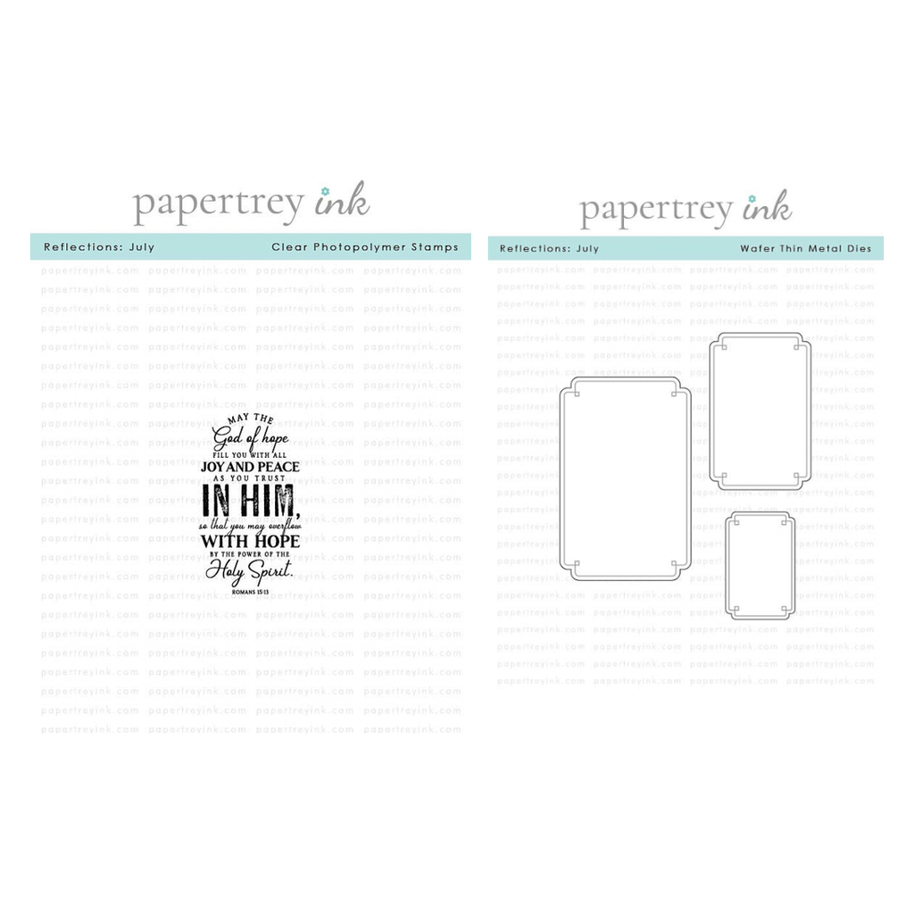 Papertrey Ink Reflections July Clear Stamp and Coordinating Dies