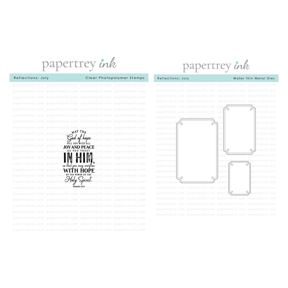 Papertrey Ink Reflections July Clear Stamp and Coordinating Dies
