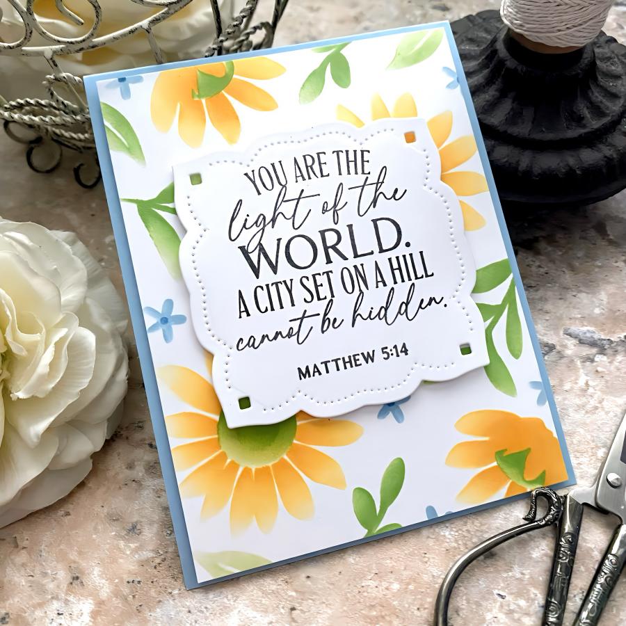 Papertrey Ink Reflections Matthew 5 Clear Stamp 1645 flowers