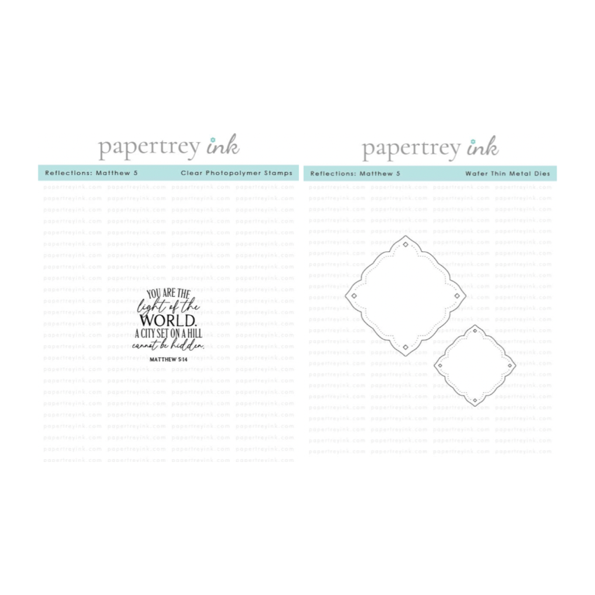 Papertrey Ink Reflections Matthew 5 Clear Stamp and Die Set