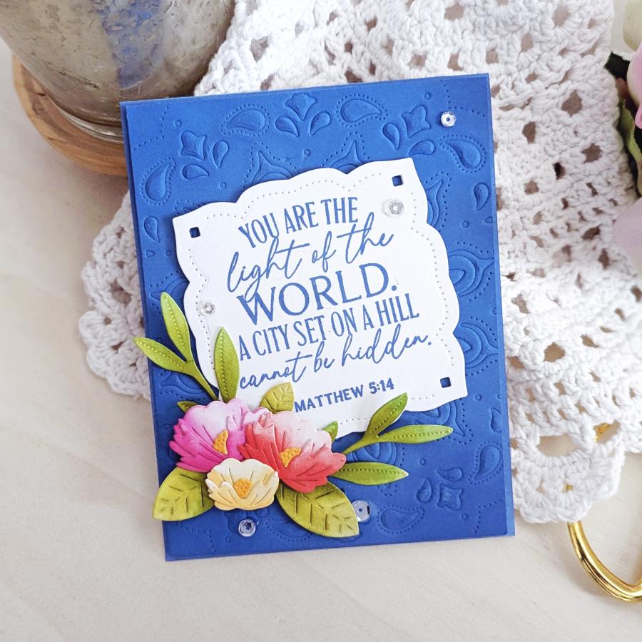 Papertrey Ink Reflections Matthew 5 Dies pti-0942 blue