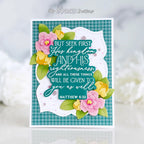 Papertrey Ink Reflections Matthew 6 Clear Stamp 1721 plaid background card