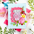 Papertrey Ink Reflections Matthew 6 Clear Stamp and Die Set red flowers card