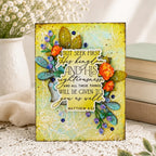 Papertrey Ink Reflections Matthew 6 Dies pti-1122 waterspots flowers card