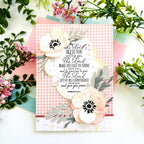 Papertrey Ink Reflections Numbers 6 Clear Stamp 1637 flowers