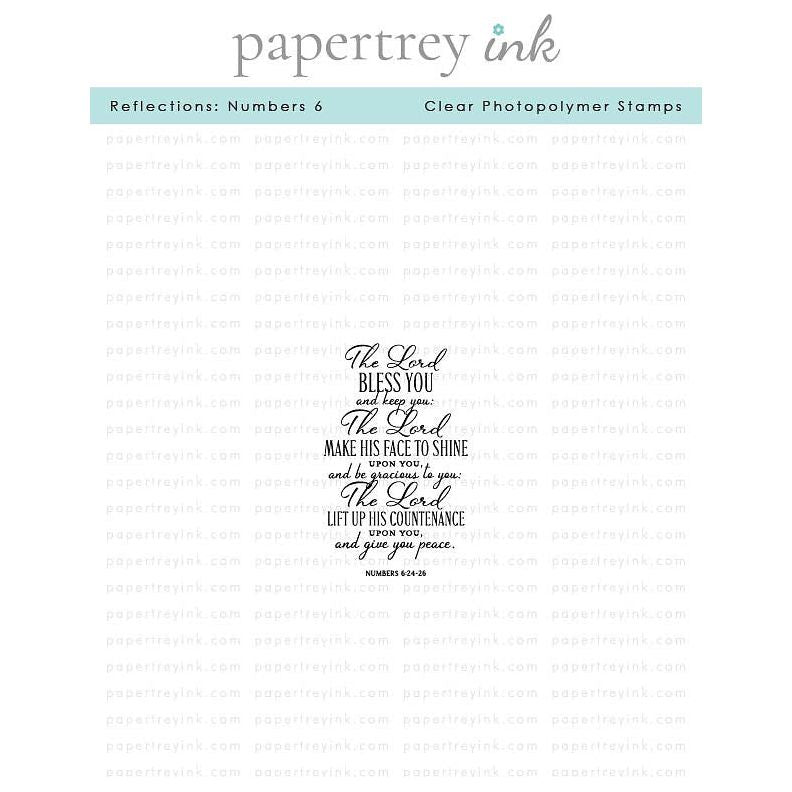 Papertrey Ink Reflections Numbers 6 Clear Stamp and Die Set product image 
