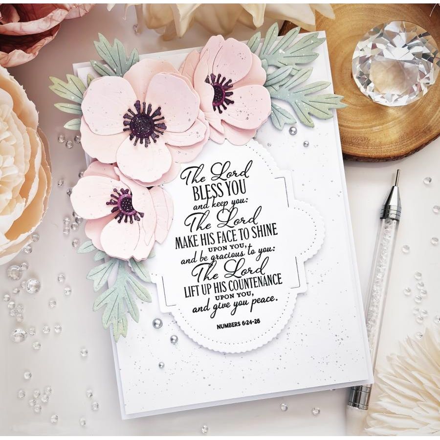 Papertrey Ink Reflections Numbers 6 Dies pti-0929 bless you