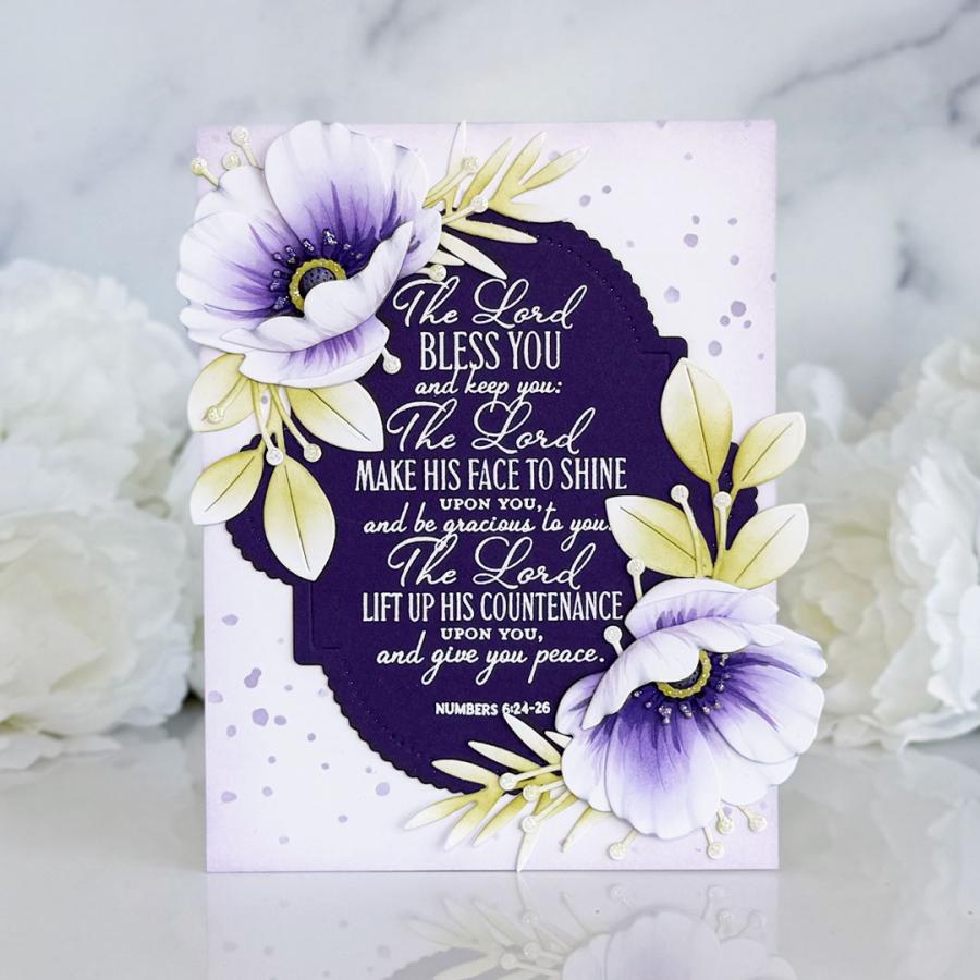 Papertrey Ink Reflections Numbers 6 Dies pti-0929 purple