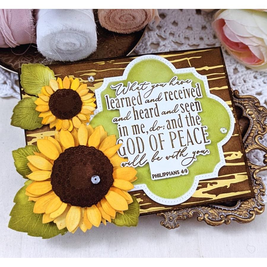 Papertrey Ink Reflections Philippians 4 Clear Stamp 1656 sunflower