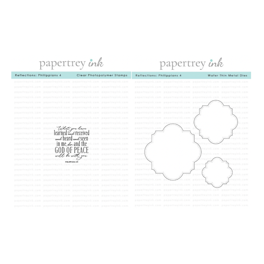 Papertrey Ink Reflections Philippians 4 Clear Stamp and Die Set