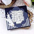 Papertrey Ink Reflections Philippians 4 Clear Stamp and Die Set blue