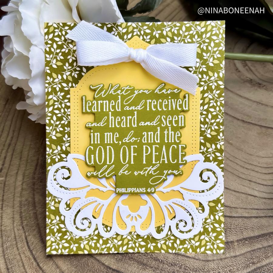 Papertrey Ink Reflections Philippians 4 Dies pti-0974 green