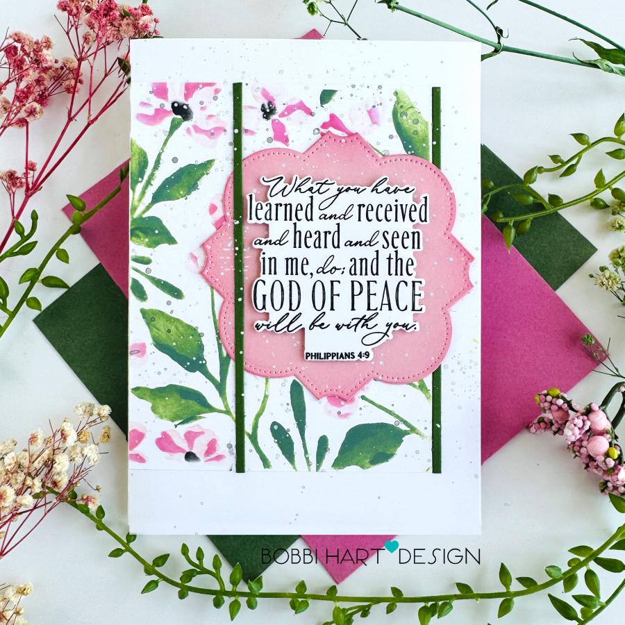 Papertrey Ink Reflections Philippians 4 Dies pti-0974 pink
