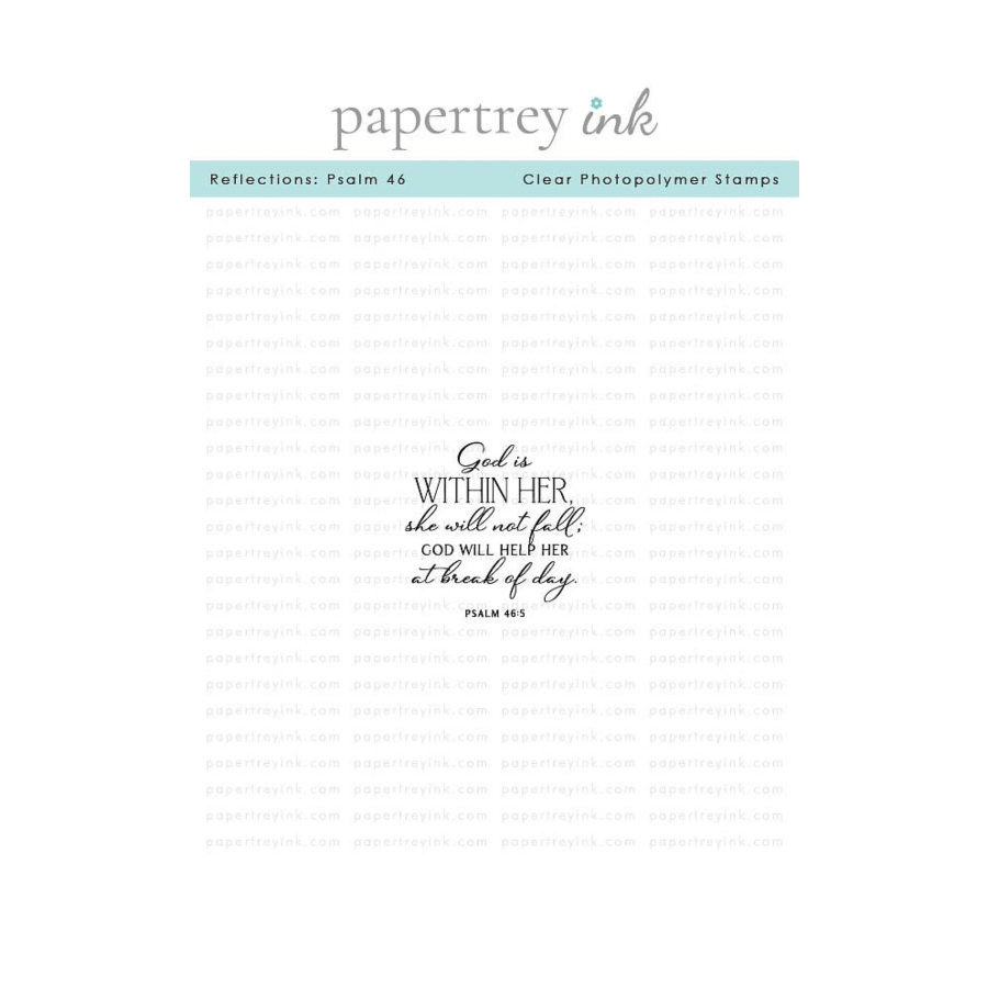 Papertrey Ink Reflections Psalm 46 Clear Stamp and Die Set product image 1