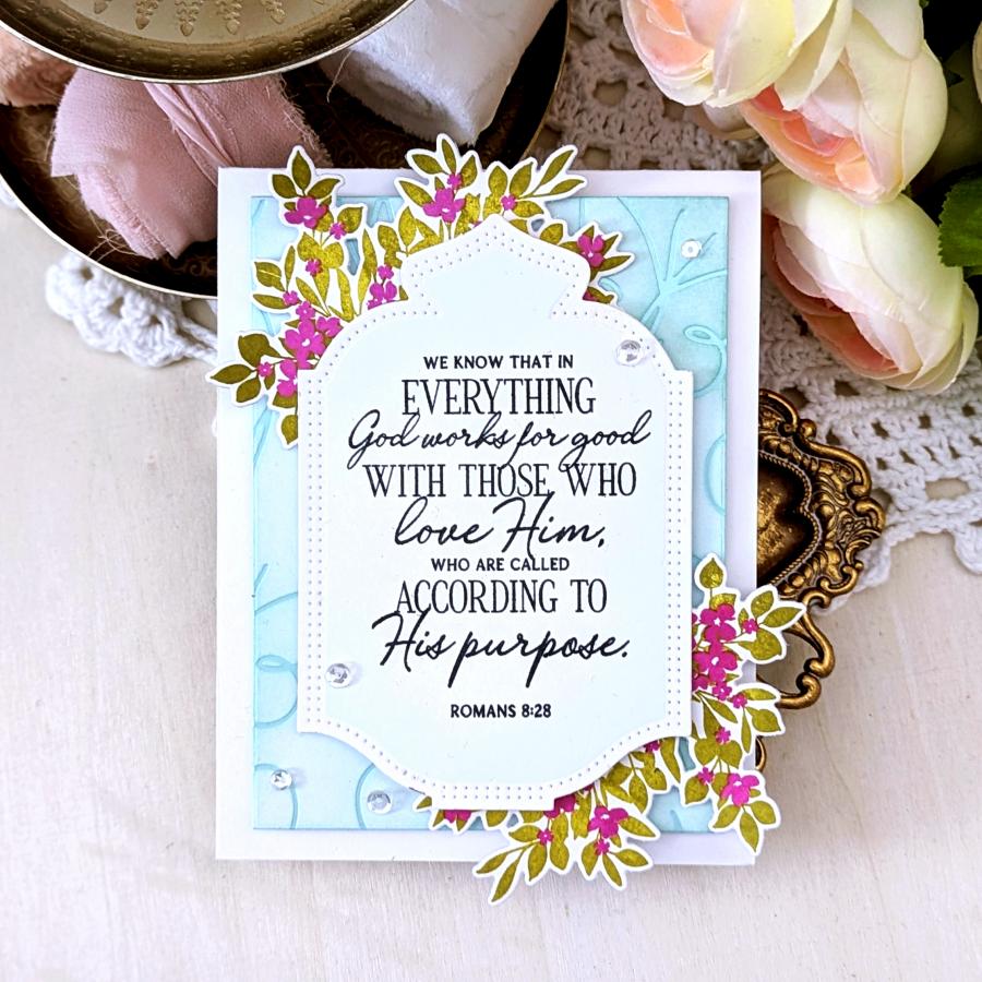 Papertrey Ink Reflections Romans 8 Outline Die pti-0961 butterflies