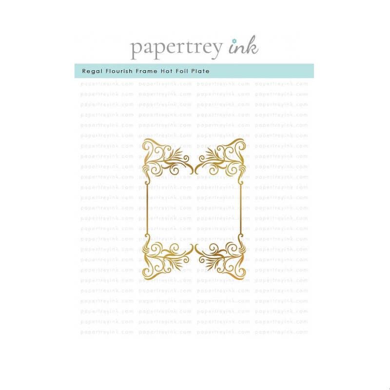 Papertrey Ink Regal Flourish Frame Hot Foil Plate ptif-0050