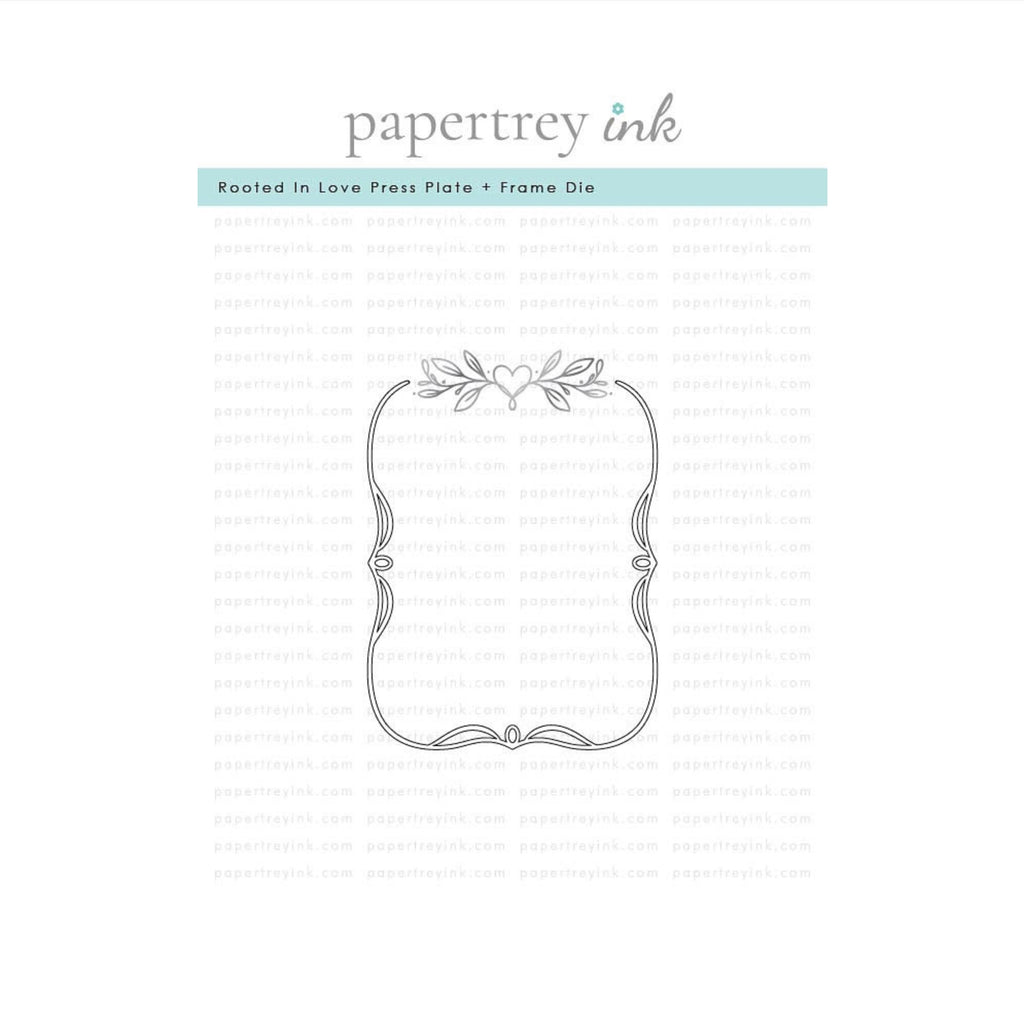 Papertrey Ink Rooted In Love Press Plate and Frame Die Set ptif-0053