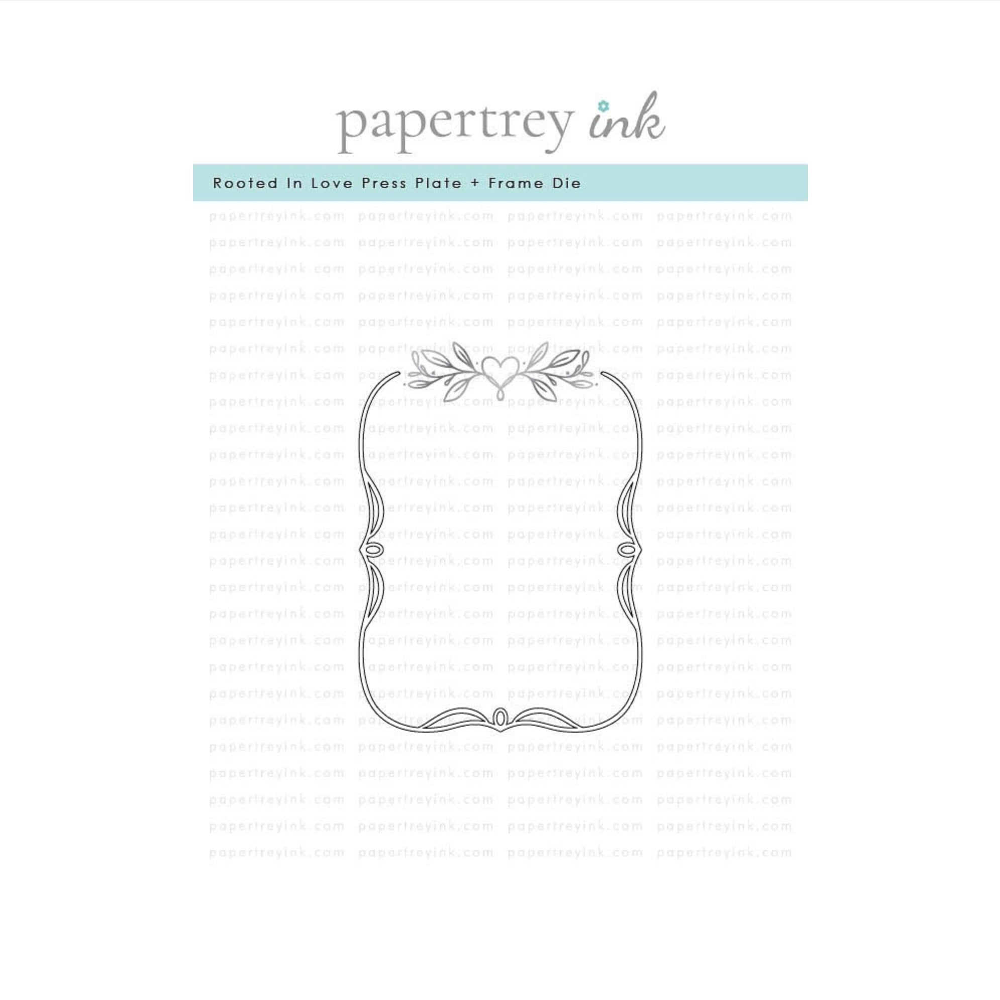 Papertrey Ink Rooted In Love Press Plate and Frame Die Set ptif-0053