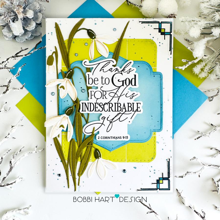Papertrey Ink Rounded Rectangles, Rounded Rectangles Stitched and Rounded Rectangles Pierced Die Set flowers