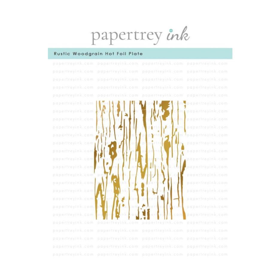 Papertrey Ink Rustic Wood Grain Hot Foil Plate ptif-0041