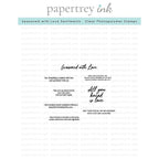 Papertrey Ink Seasoned with Love Sentiments Clear Stamps 1633