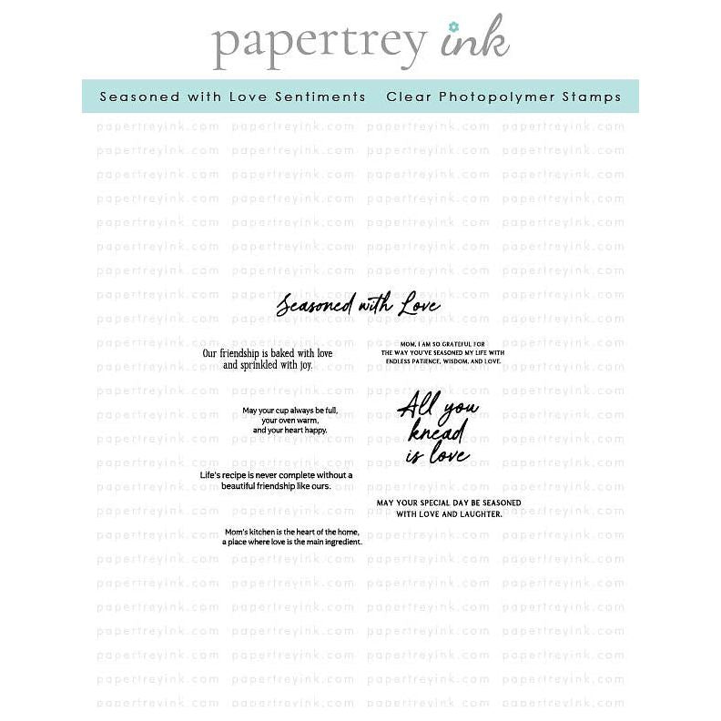 Papertrey Ink Seasoned with Love Sentiments Clear Stamps 1633