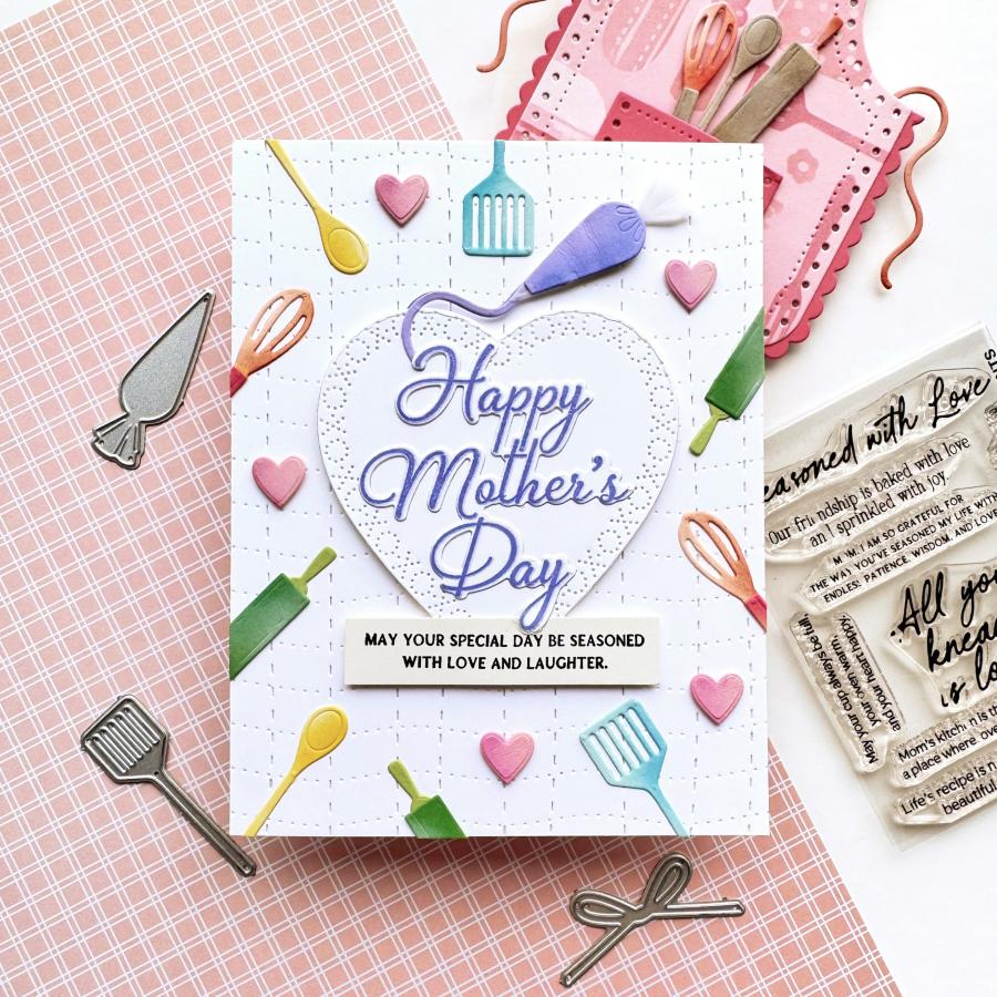 Papertrey Ink Seasoned with Love Sentiments Clear Stamps 1633 happy mother's day