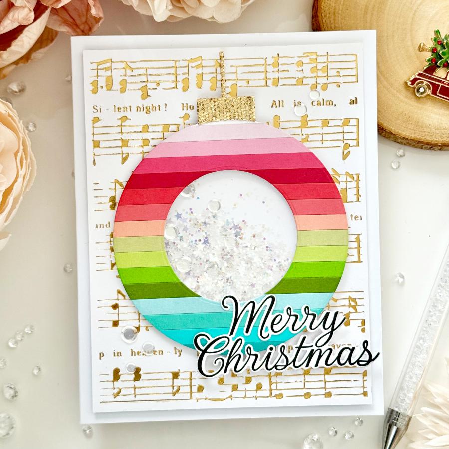 Papertrey Ink Silent Night Hot Foil Plate ptif-0046 merry christmas