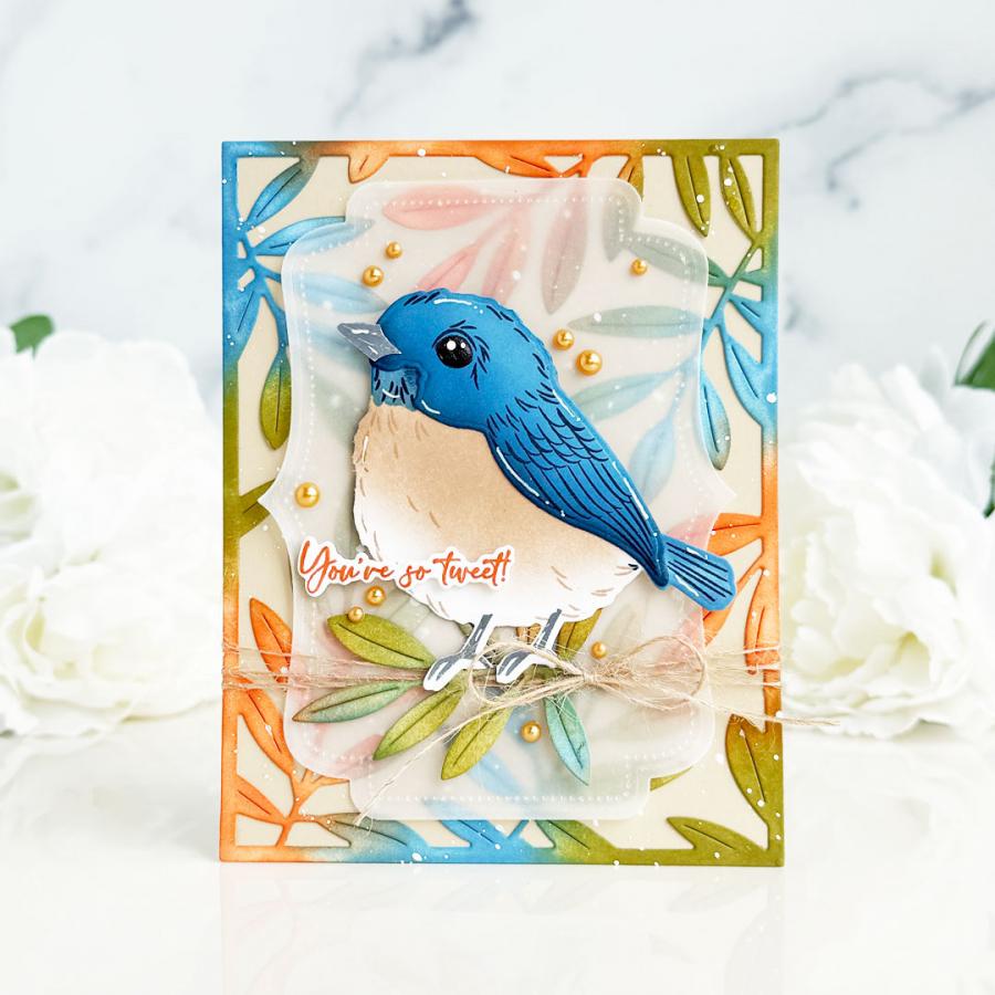 Papertrey Ink So Tweet Clear Stamp and Die Set blue