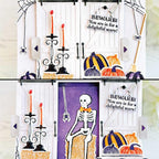 Papertrey Ink Spooky Delights Clear Stamp and Die Set beware