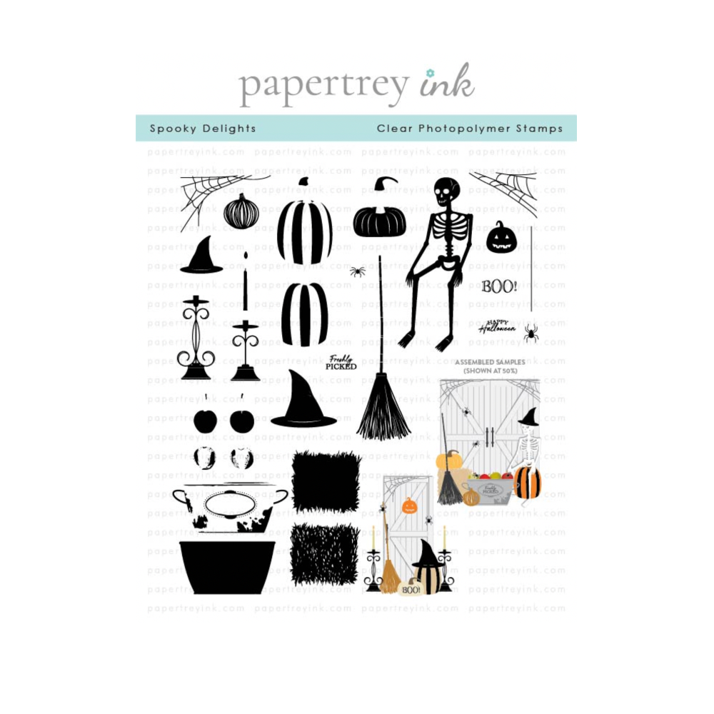Papertrey Ink Spooky Delights Clear Stamp and Die Set image 1