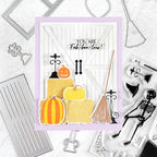 Papertrey Ink Spooky Delights Clear Stamp and Die Set pumpkins