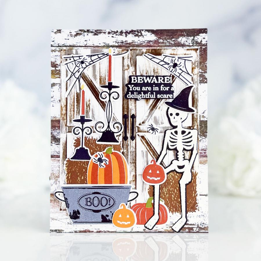 Papertrey Ink Spooky Delights Clear Stamps 1659 pumpkins