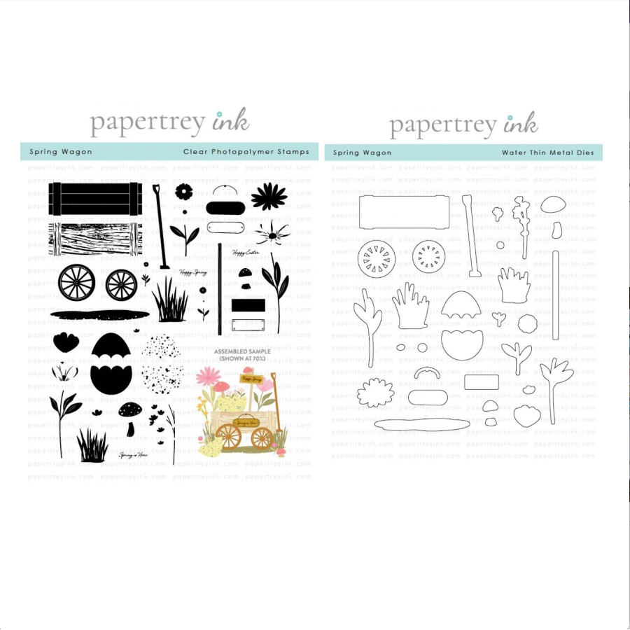 Papertrey Ink Spring Wagon Clear Stamp and Die Set