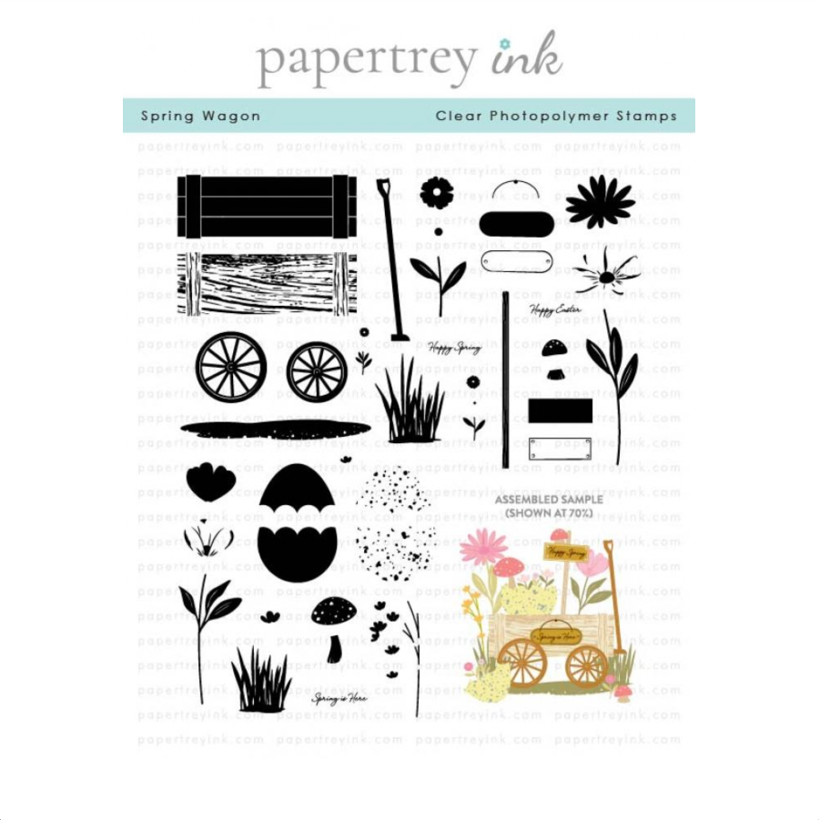 Papertrey Ink Spring Wagon Clear Stamps 1693