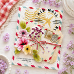 Papertrey Ink Stacked Mail Clear Stamps 1709 birthday wishes card