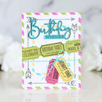 Papertrey Ink Stacked Mail Stencils - 0107 birthday wishes card