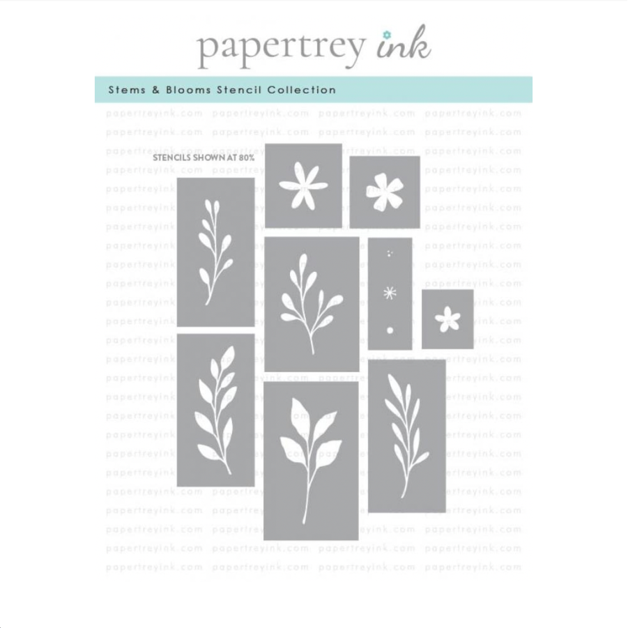 Papertrey Ink Stems and Blooms Stencils - 0102